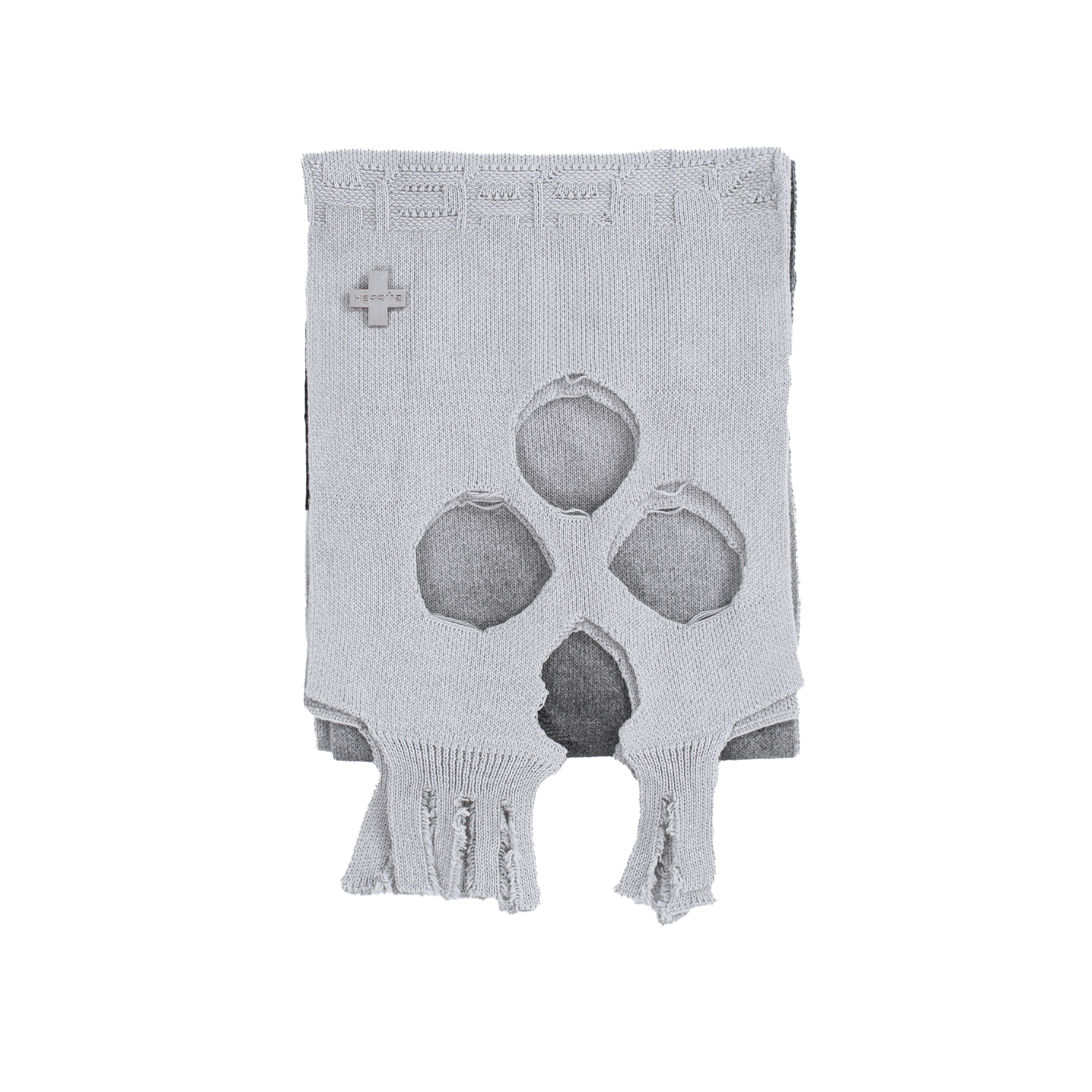 «NOSEBLEED TWO» SPRAY-PAINTED ASH DISTRESSED LOGO SCARF
