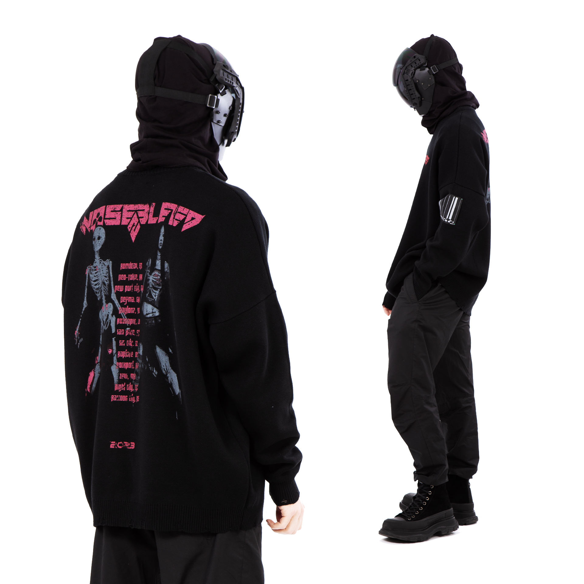 «DOUBLE-BARRELED» TOUR DISTRESSED SWEATER