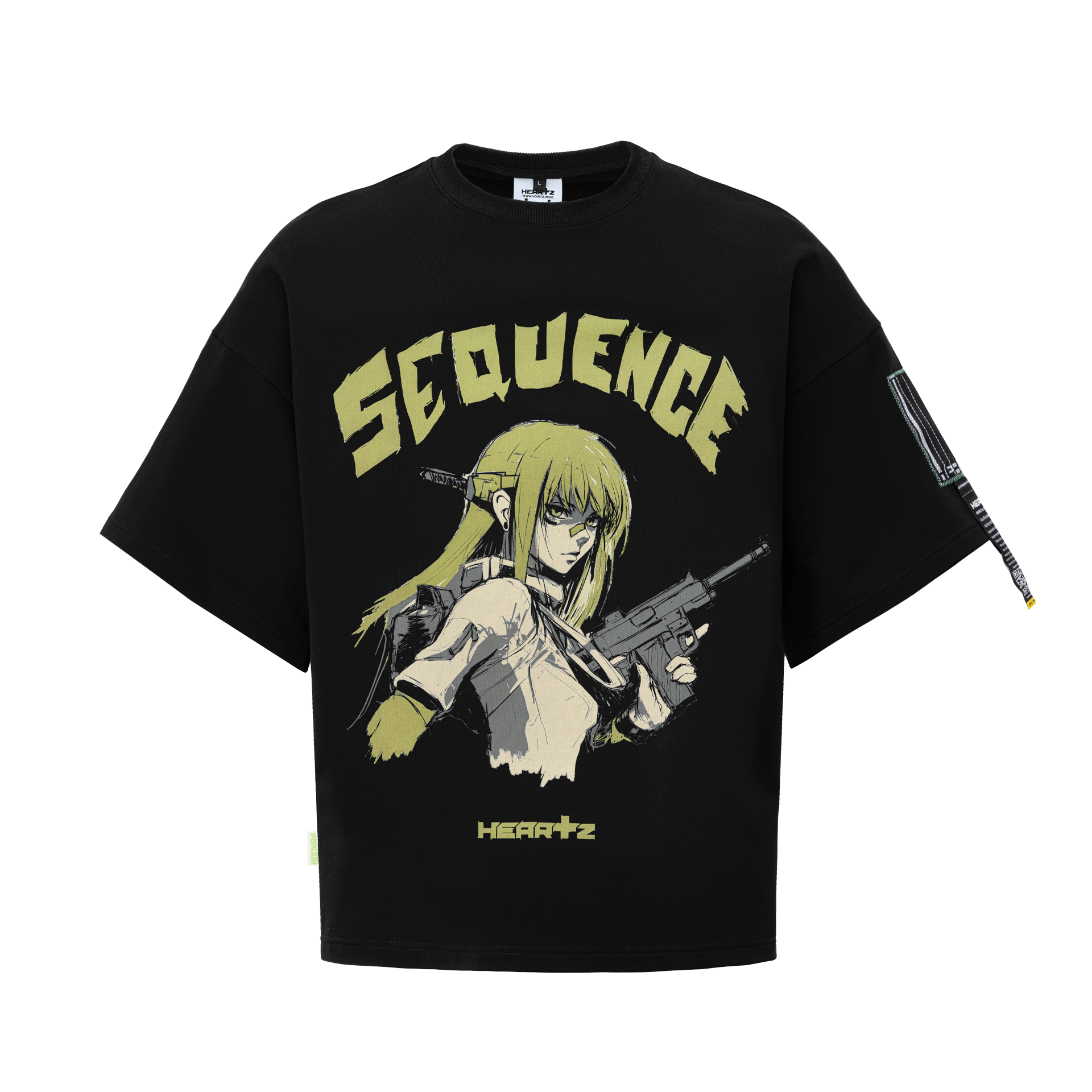 «Sequence» V1.1 Black Kimono T-Shirt