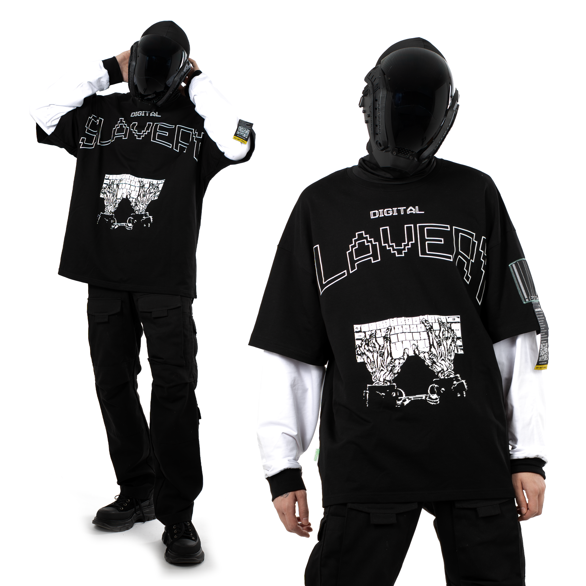 «Slavery» Color-Block Kimono Longsleeve