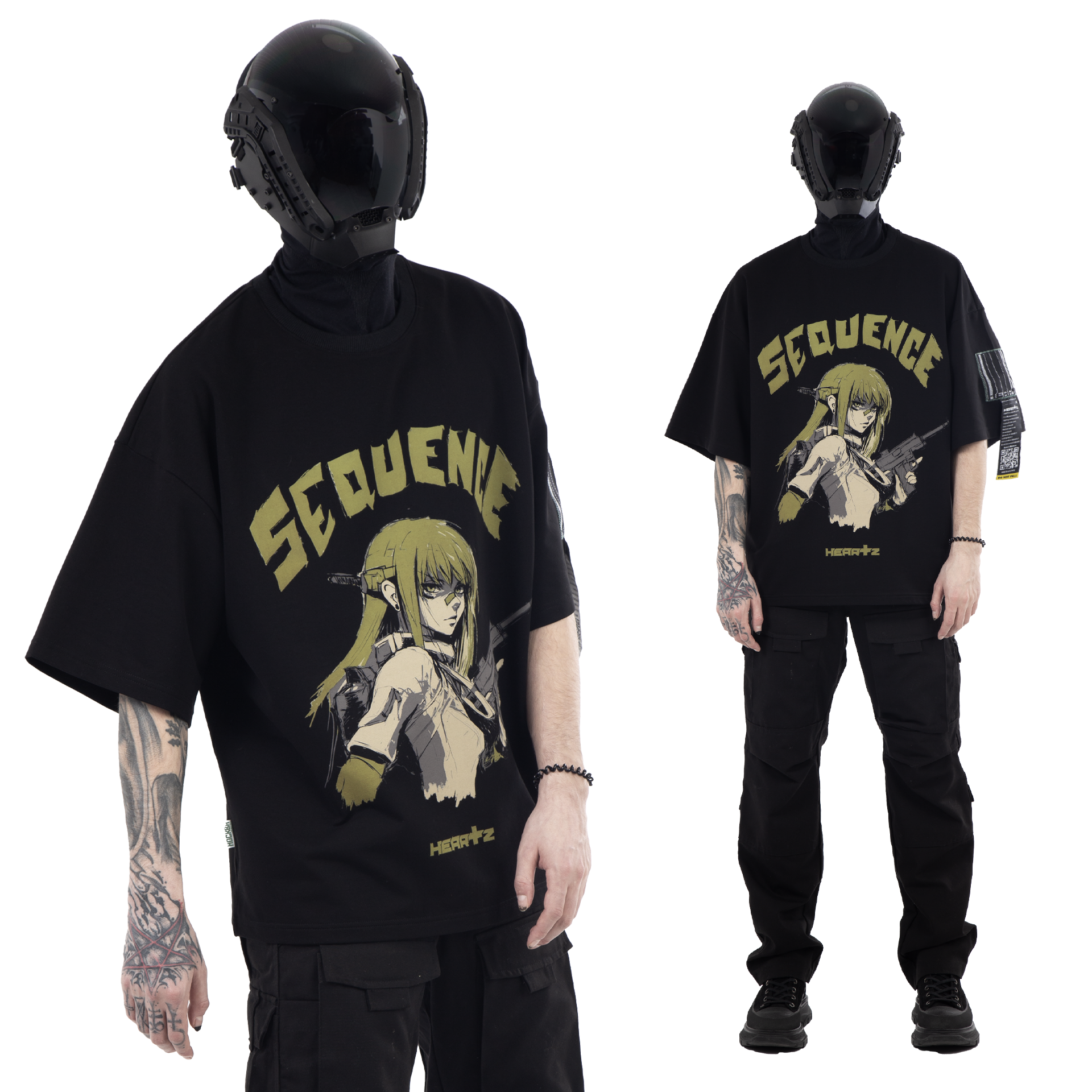 «Sequence» V1.1 Black Kimono T-Shirt