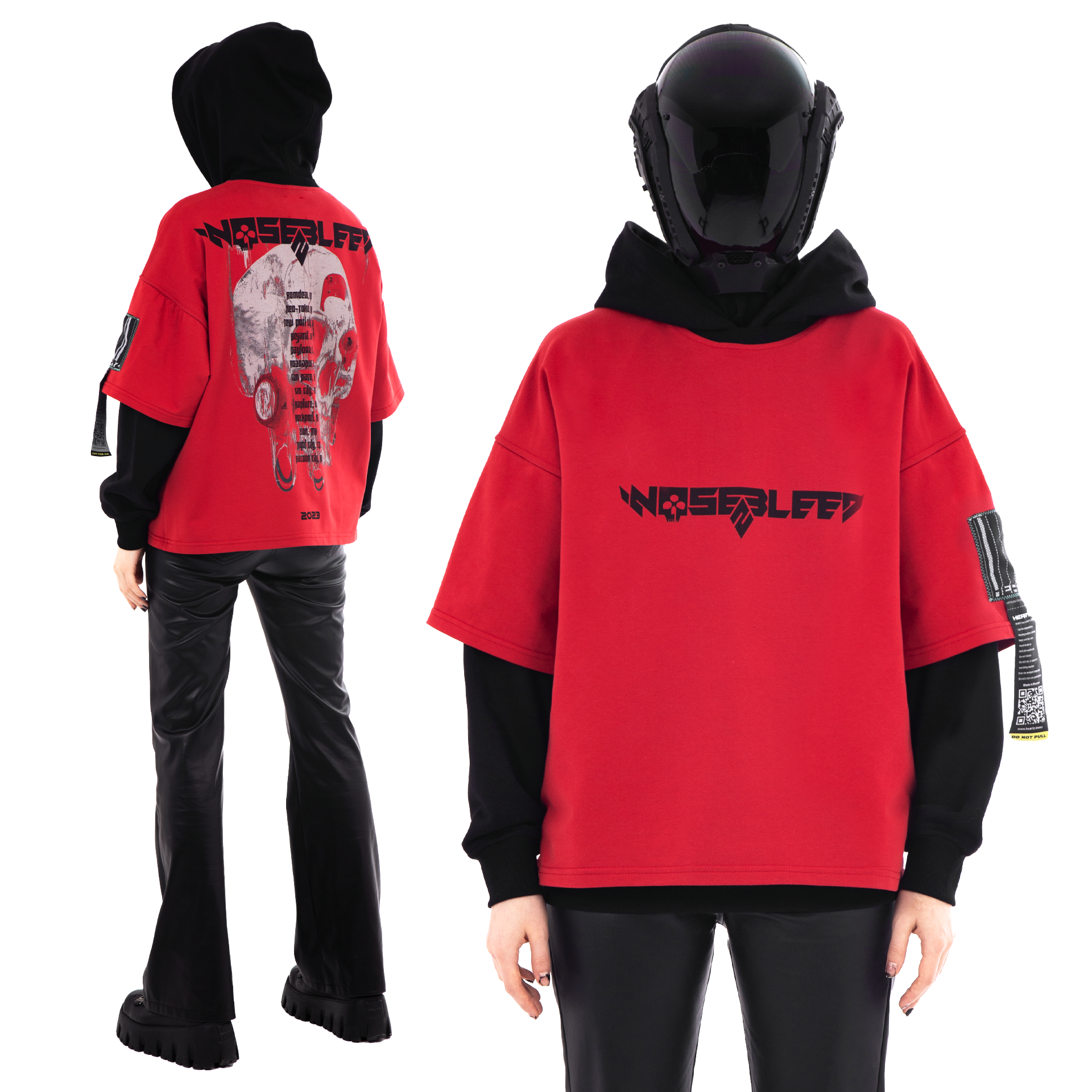 «RETURN OF THE LIVING DEAD» COLOR-BLOCK KIMONO HOODIE