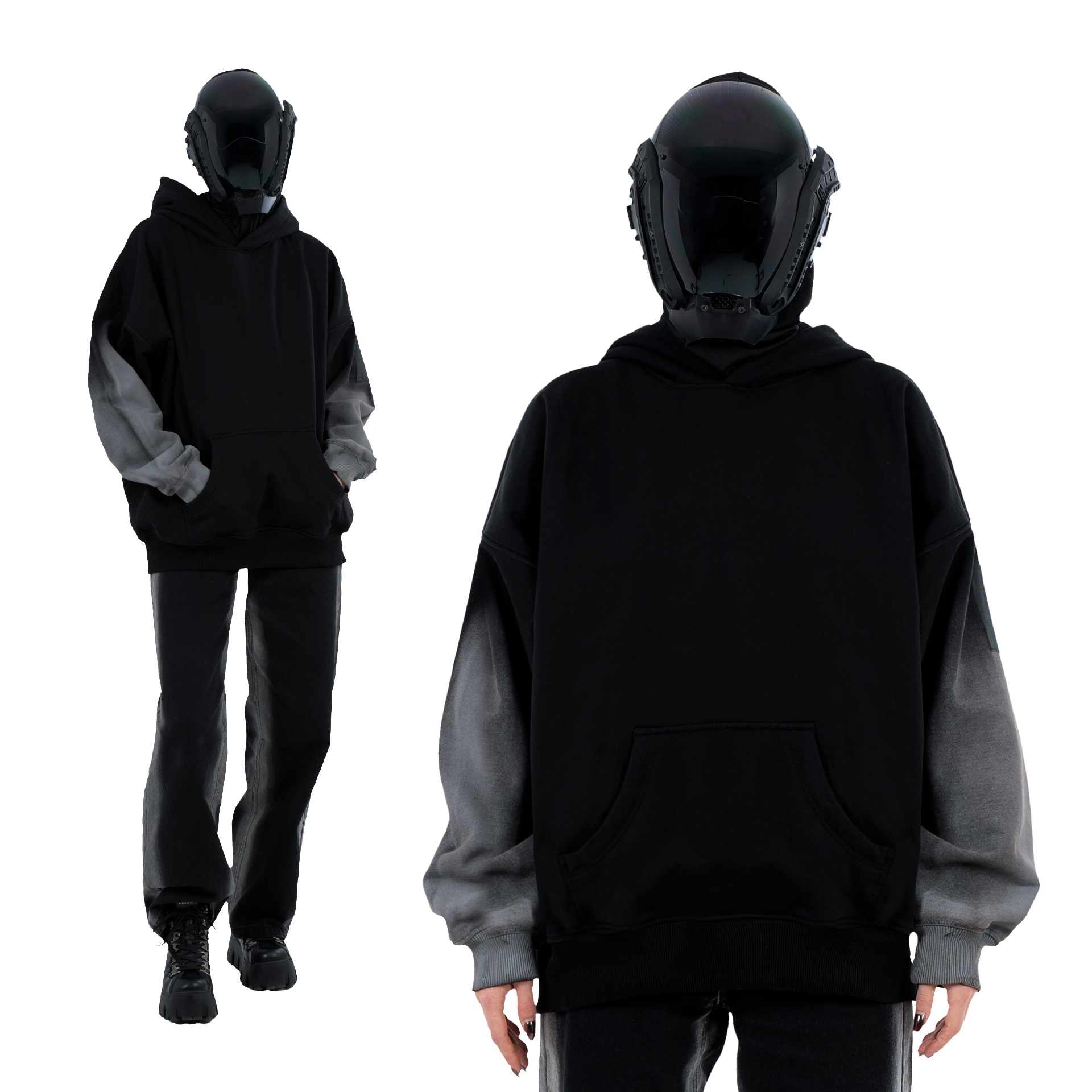 «Fade» Spray-Painted Heavy Cotton Hoodie