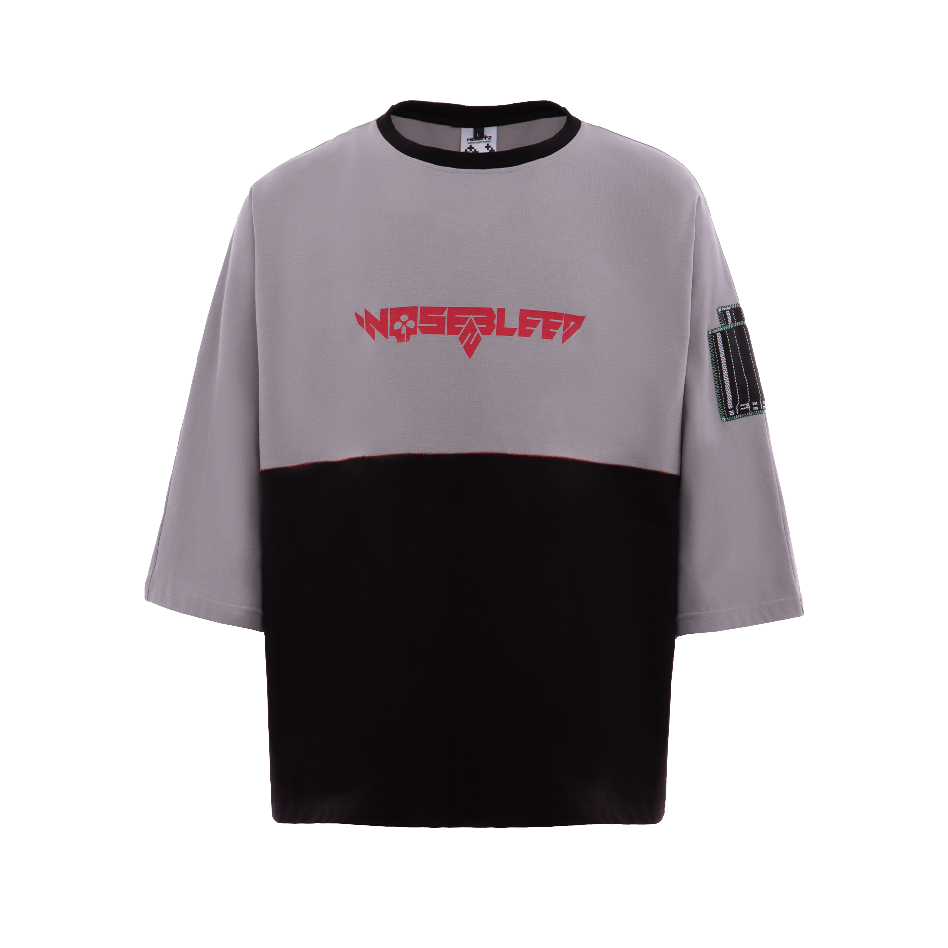 «SELF-HOMMAGE» GREY DECONSTRUCTED 3/4 T-SHIRT