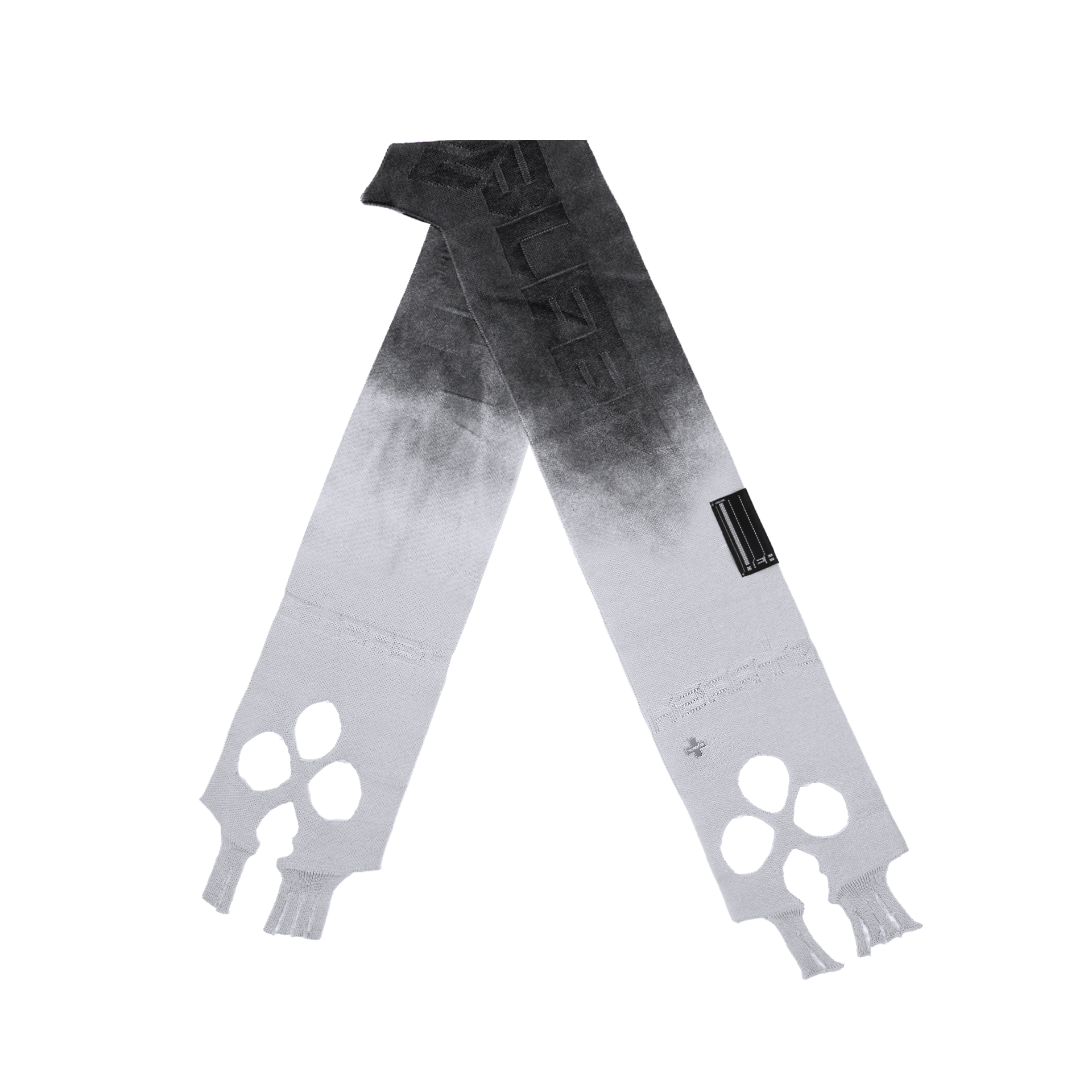 «NOSEBLEED TWO» SPRAY-PAINTED ASH DISTRESSED LOGO SCARF