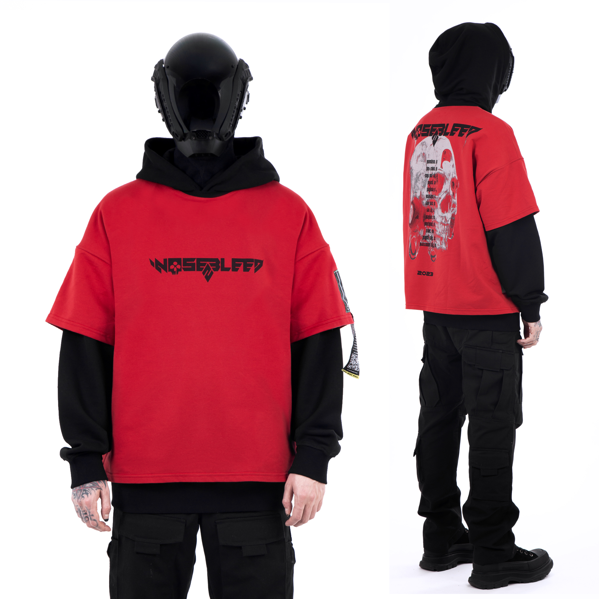 «RETURN OF THE LIVING DEAD» COLOR-BLOCK KIMONO HOODIE