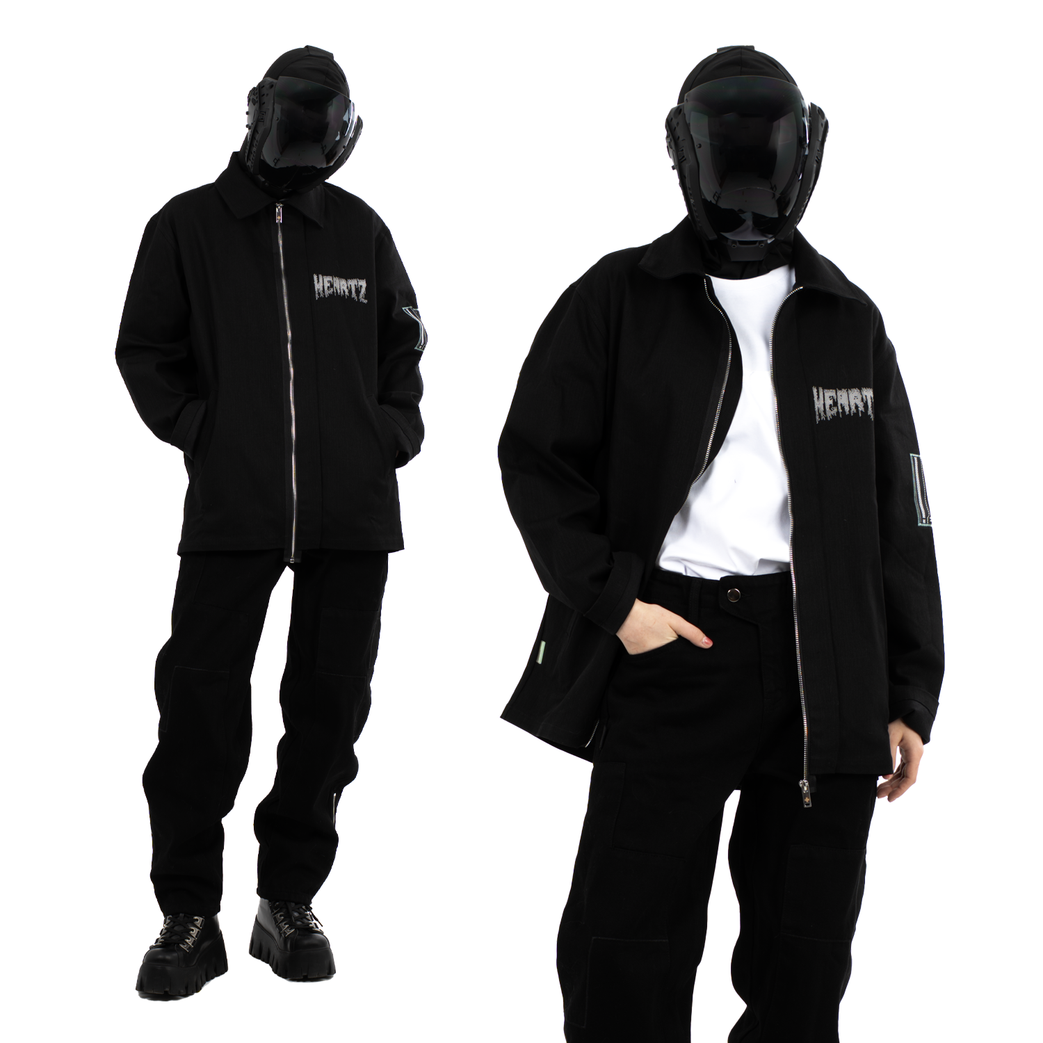 «THE WARNING» Assymetrical Denim Jacket