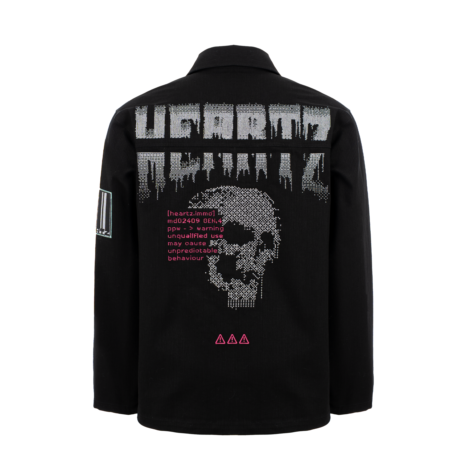 «THE WARNING» Assymetrical Denim Jacket