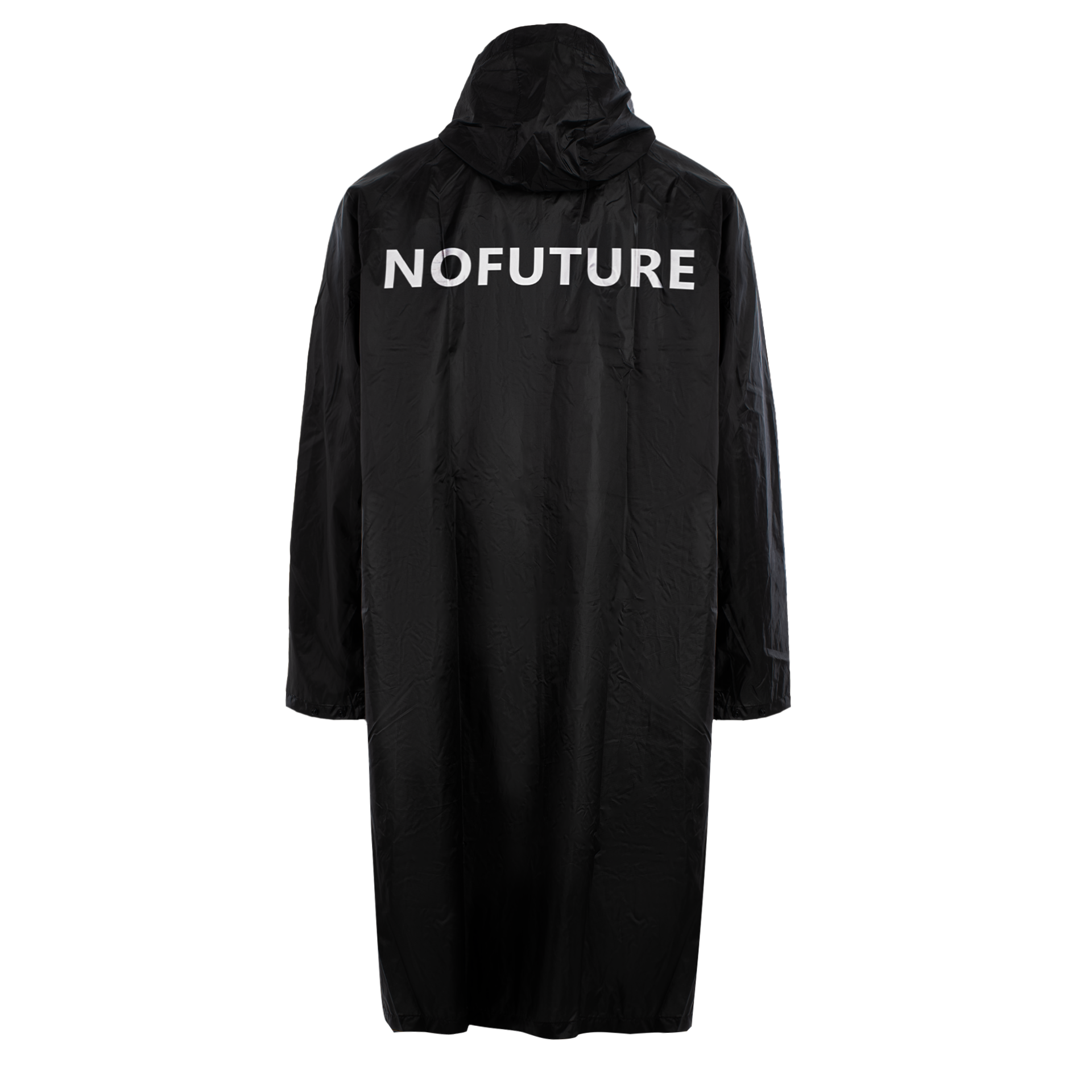 «No Future» Classic Black Raincoat