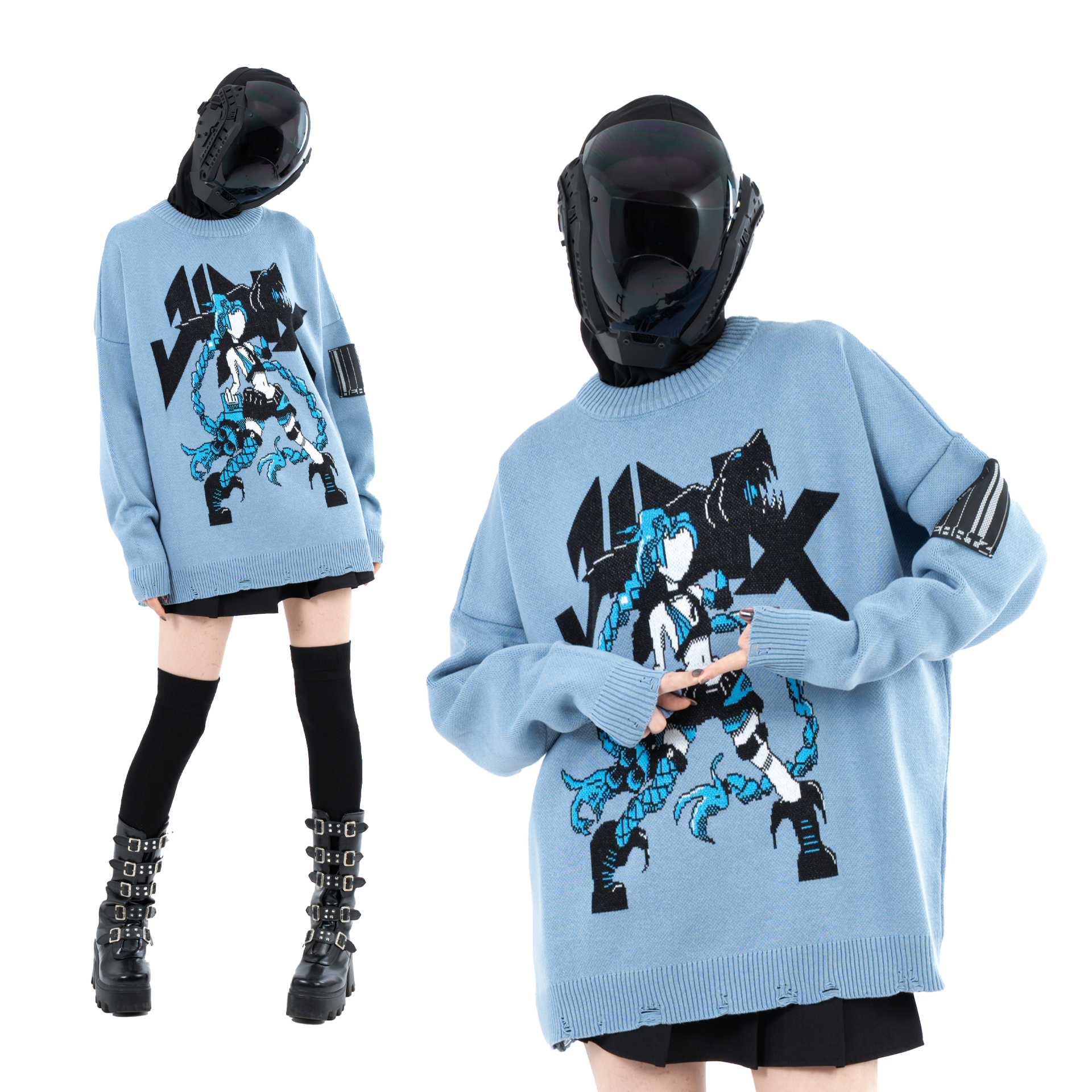 «PIXEL-ART» ARCANE KNITTED SWEATER