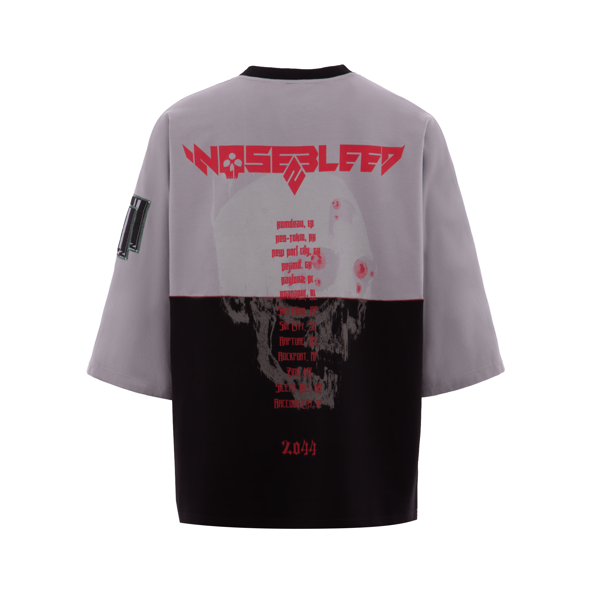 «SELF-HOMMAGE» GREY DECONSTRUCTED 3/4 T-SHIRT