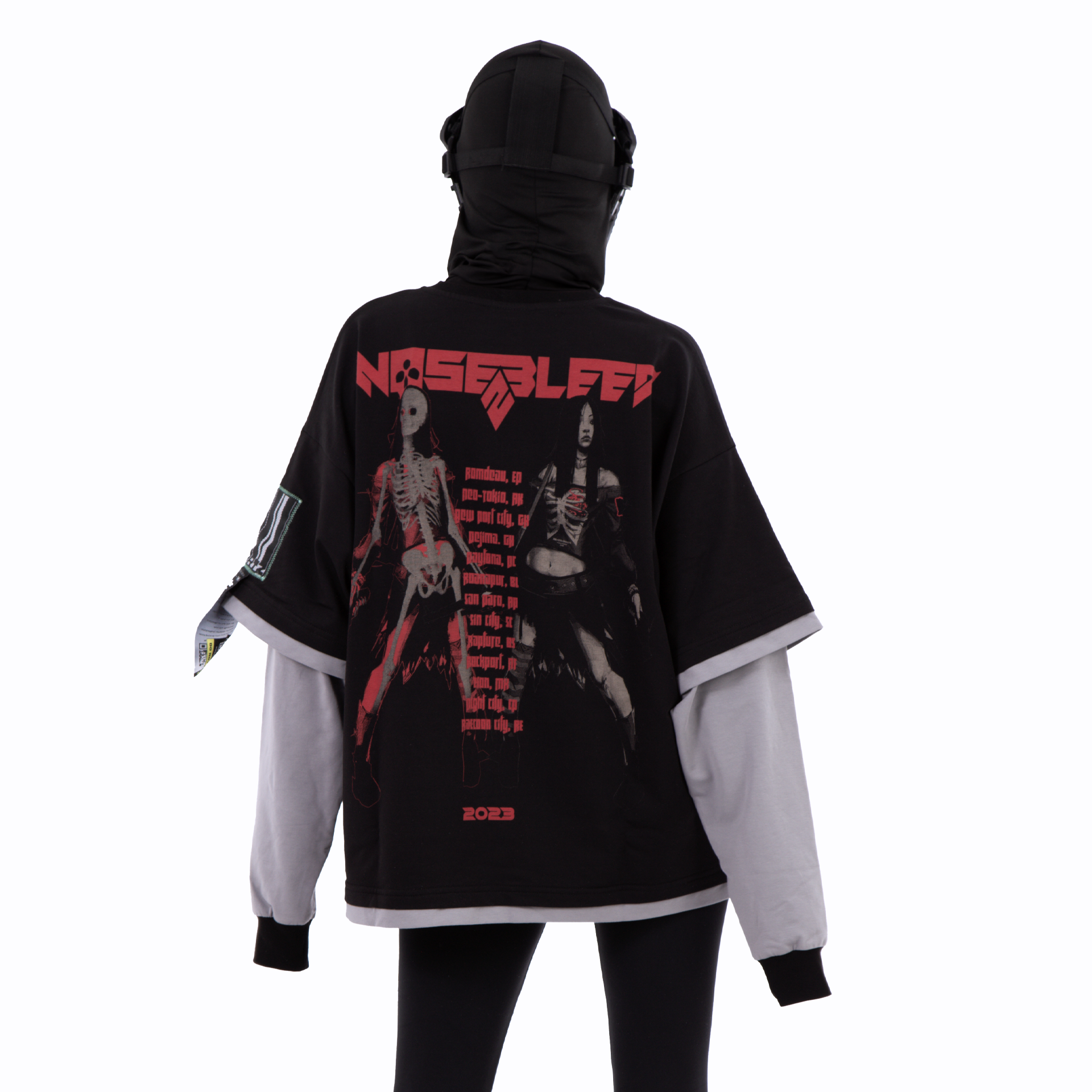«DOUBLE-BARRELED» TOUR LAYERED KIMONO LONGSLEEVE