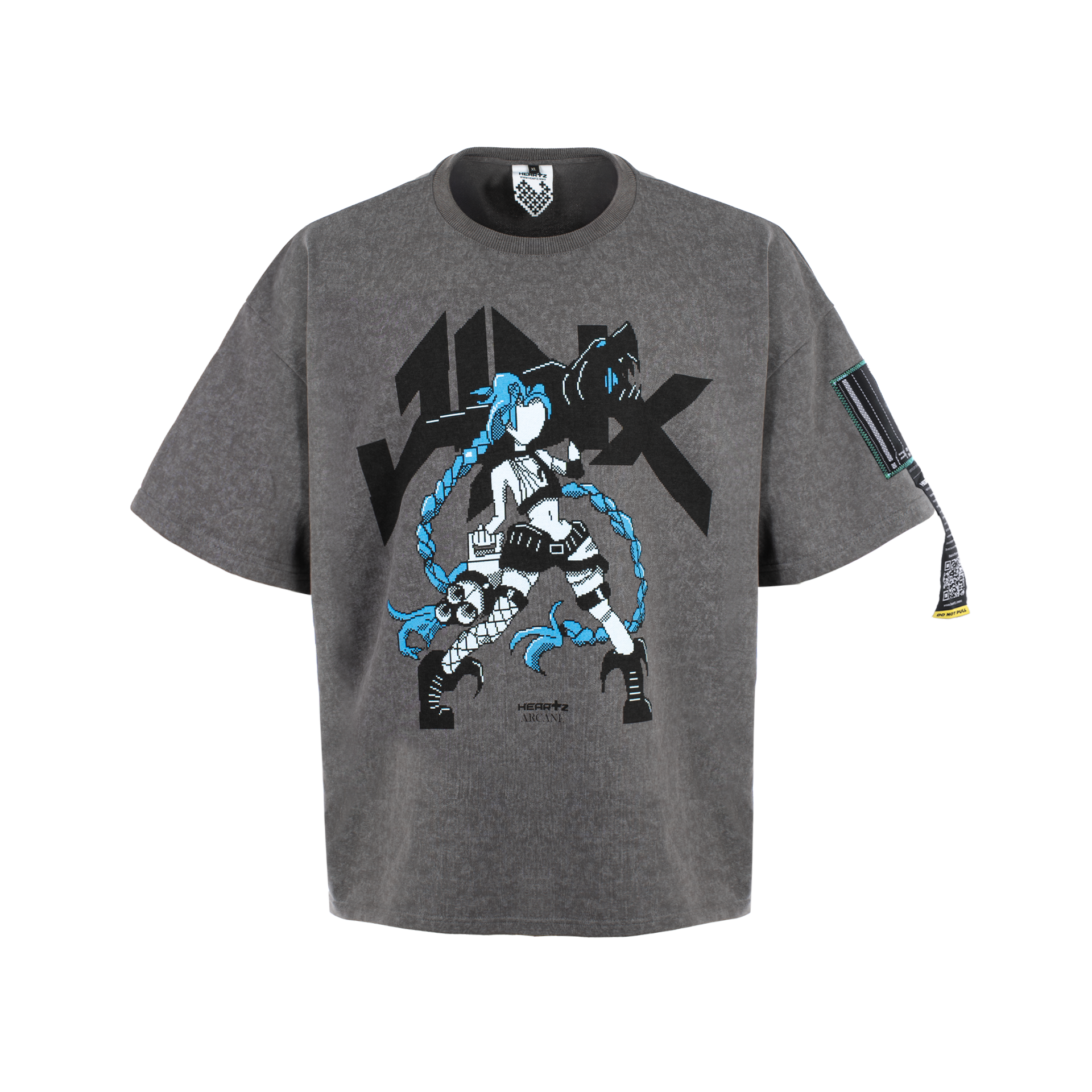 «PIXEL-ART» ARCANE WASHED KIMONO T-SHIRT