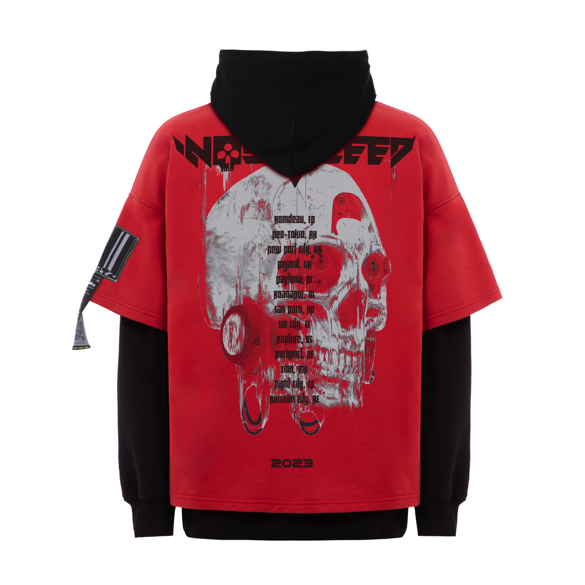 «RETURN OF THE LIVING DEAD» COLOR-BLOCK KIMONO HOODIE