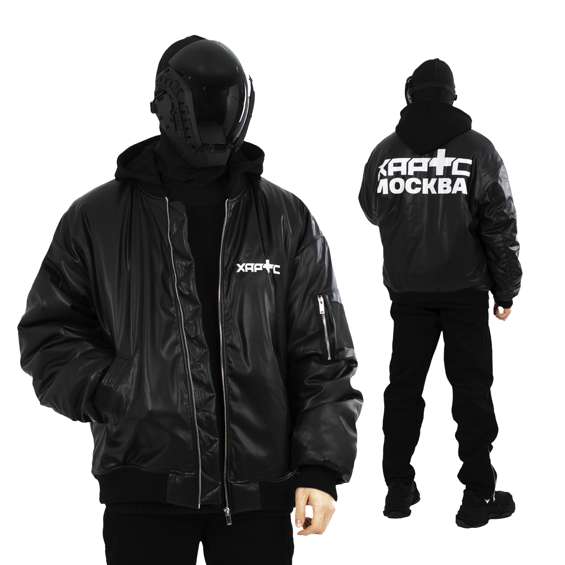 «MOSKVA» Black Series Oversized Flight Jacket