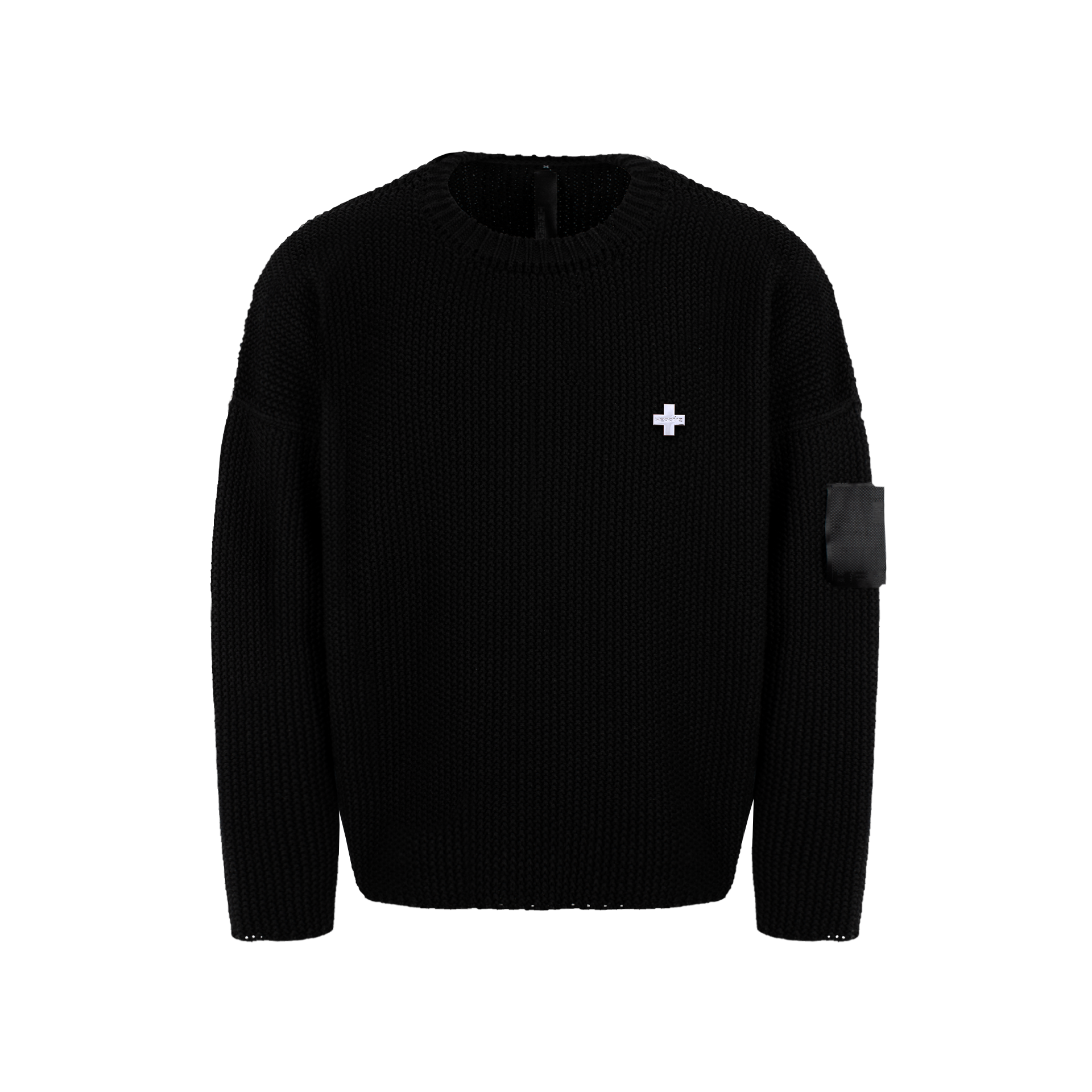 «Blackout» Heavyweight Cropped Knitted Sweater
