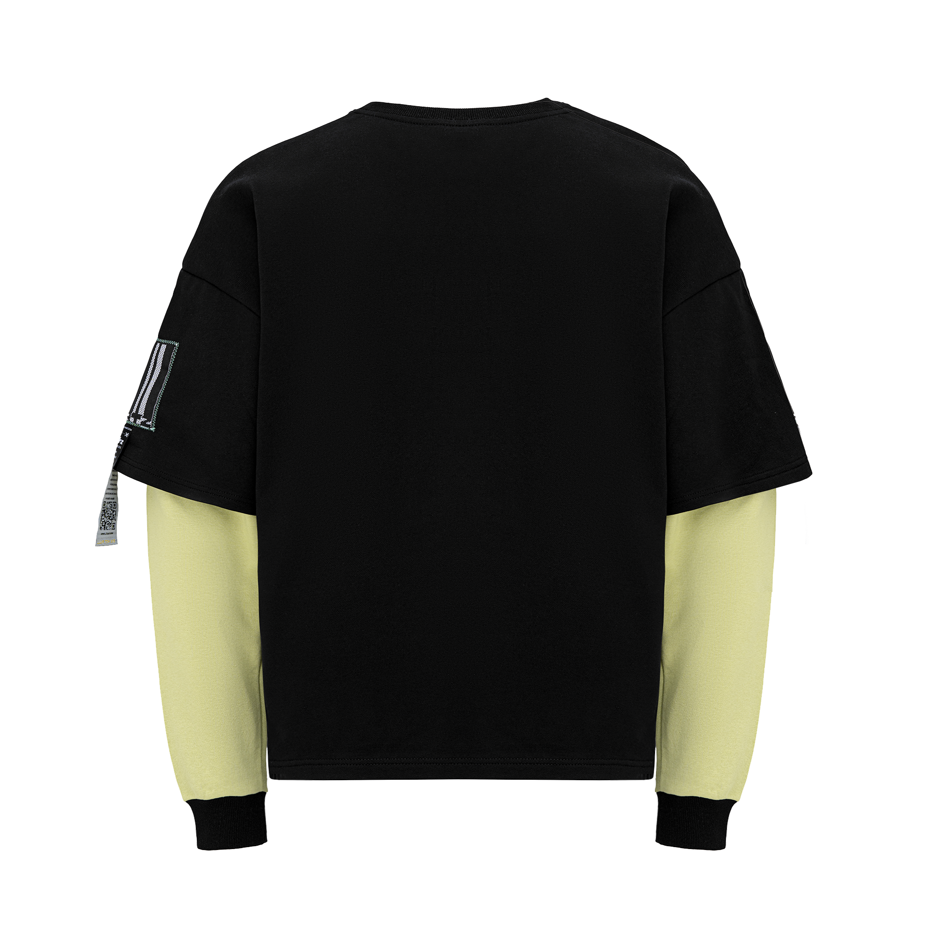 «Sequence» V1.1 Black/Sage Color-Block Kimono Longsleeve
