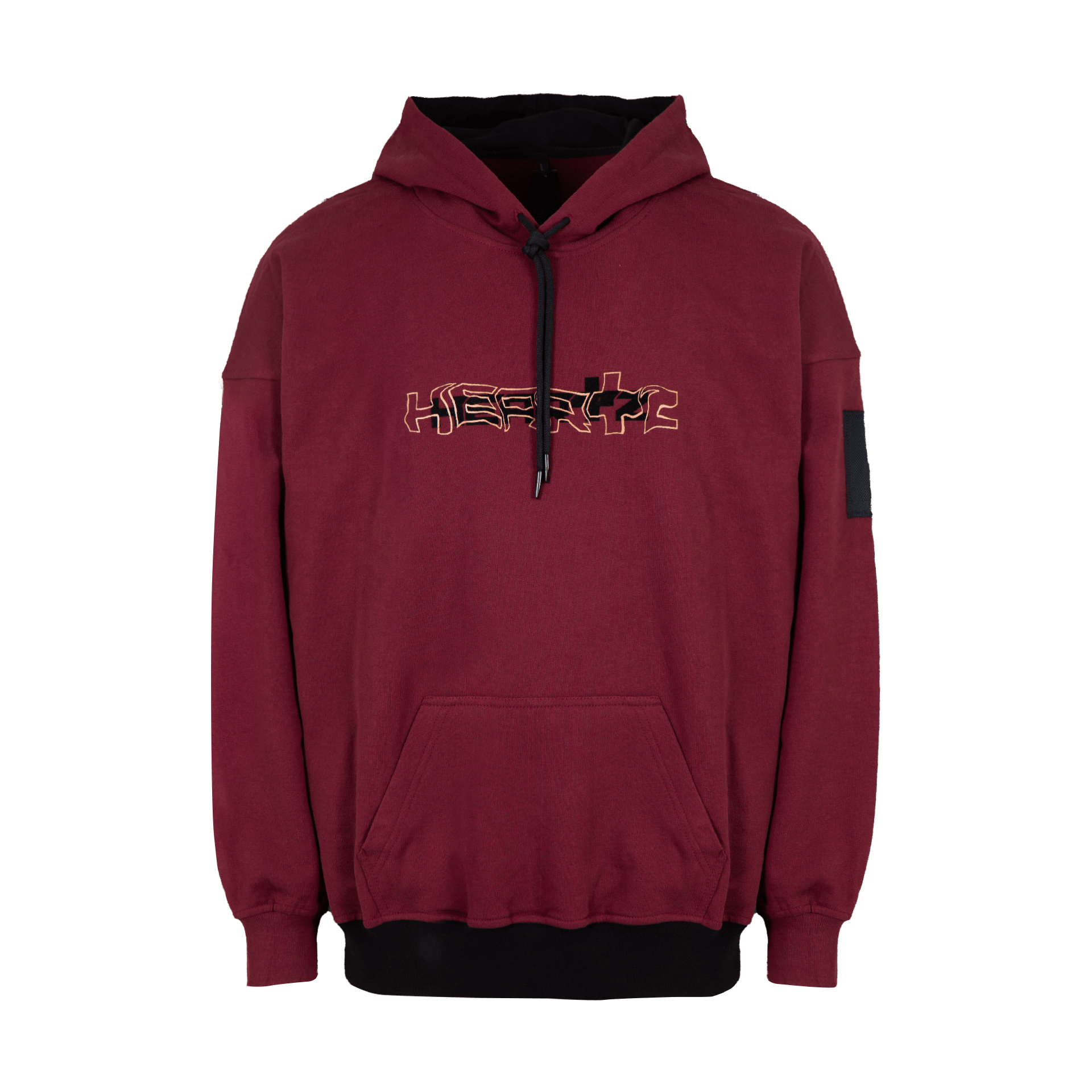 «Wave Logo» Black Series ED2 Dark Ruby Hoodie