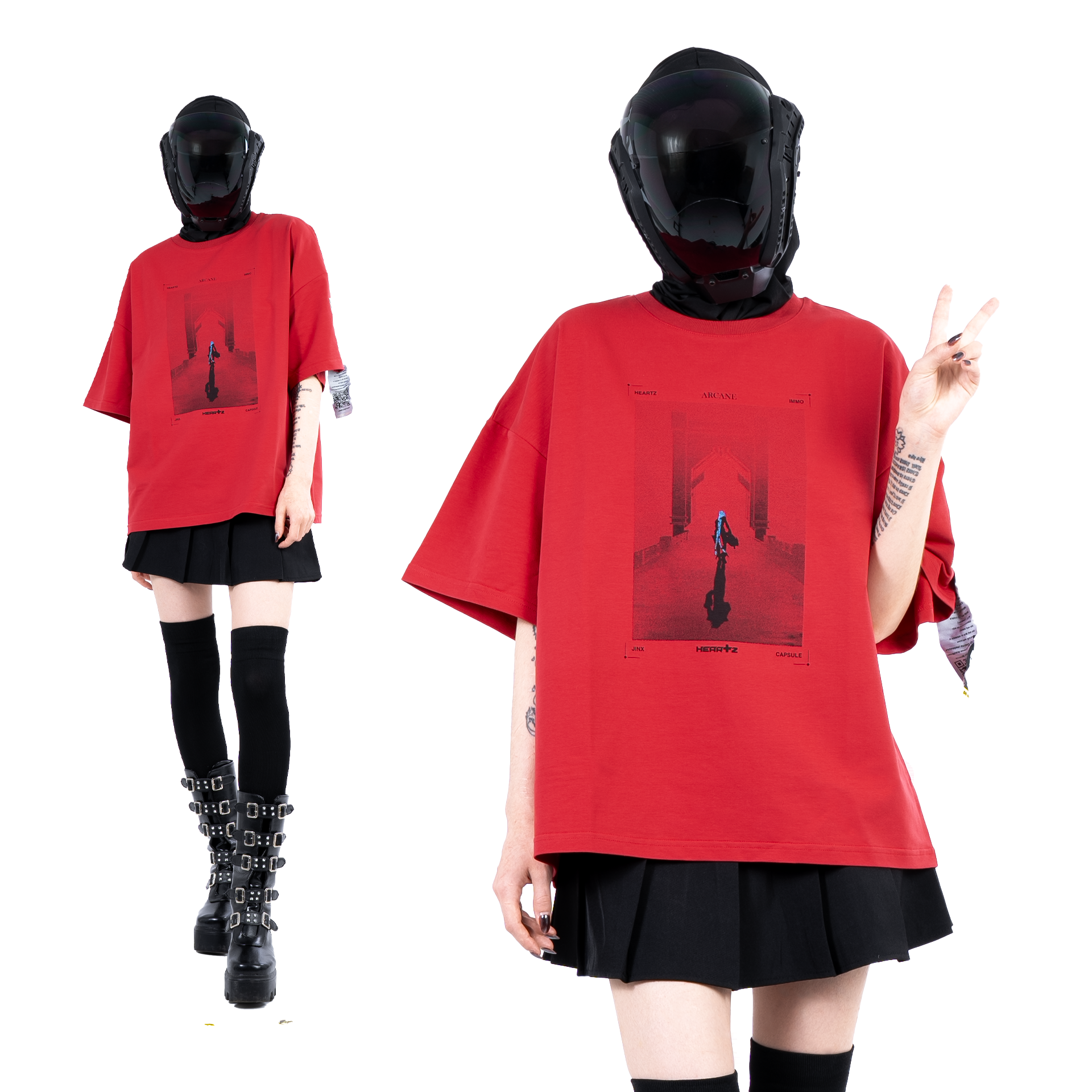 «THE TEASER» ARCANE RED KIMONO T-SHIRT