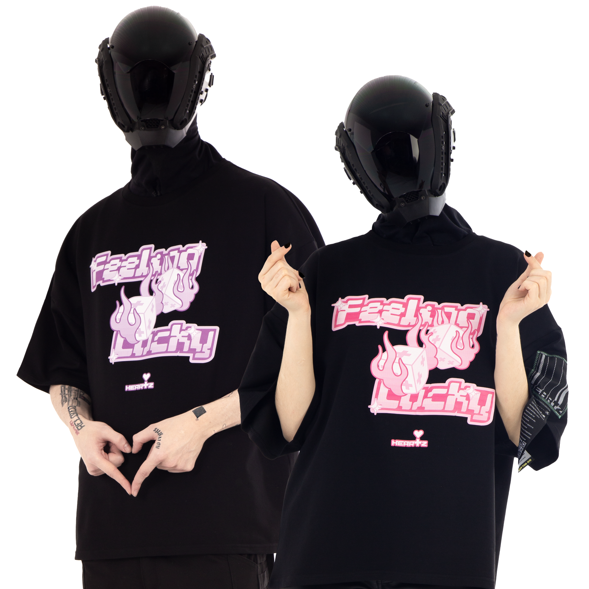 «THE LOVERS PACK» PURPLE PAIRED KIMONO T-SHIRT