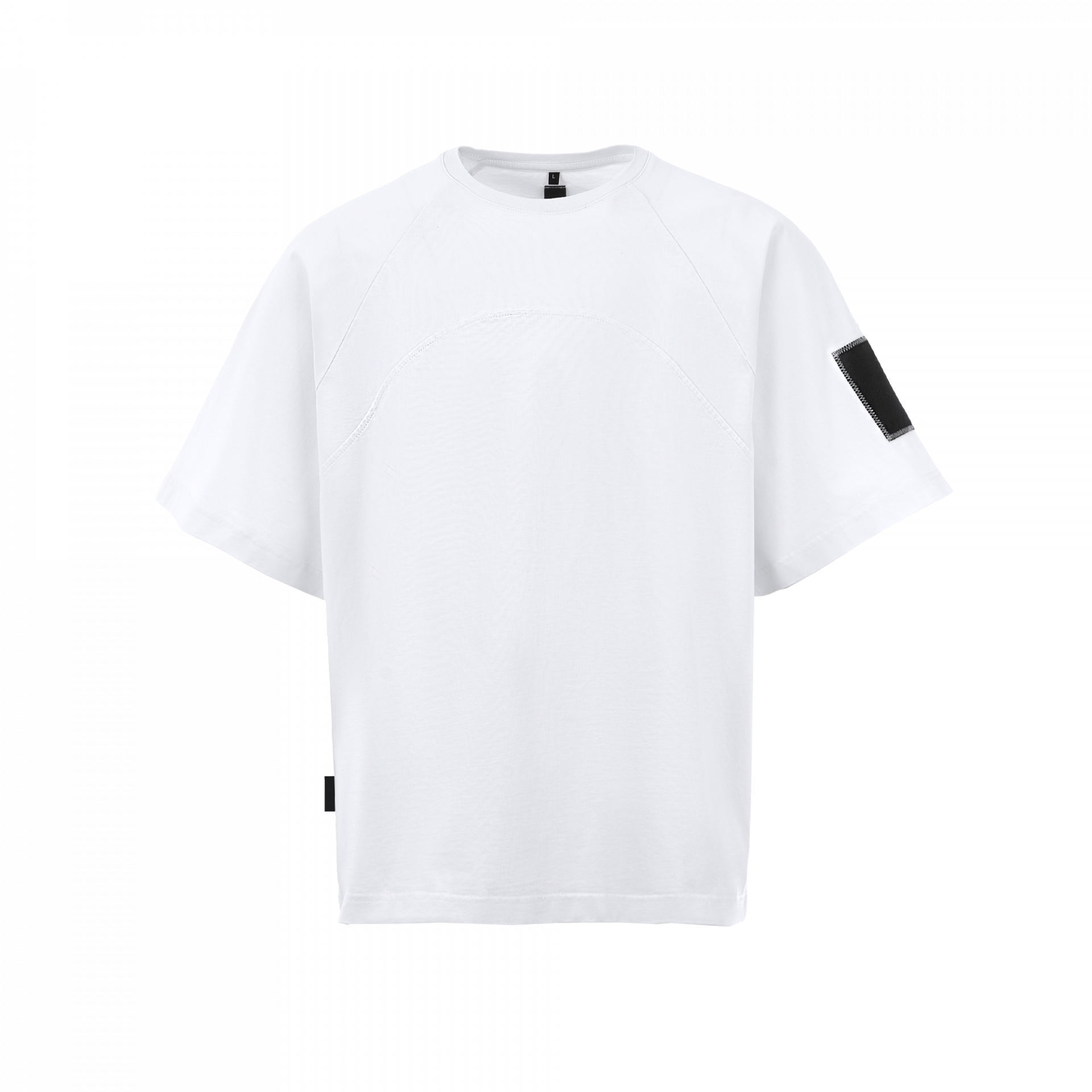 «Waveform» White Raglan Kimono T-Shirt