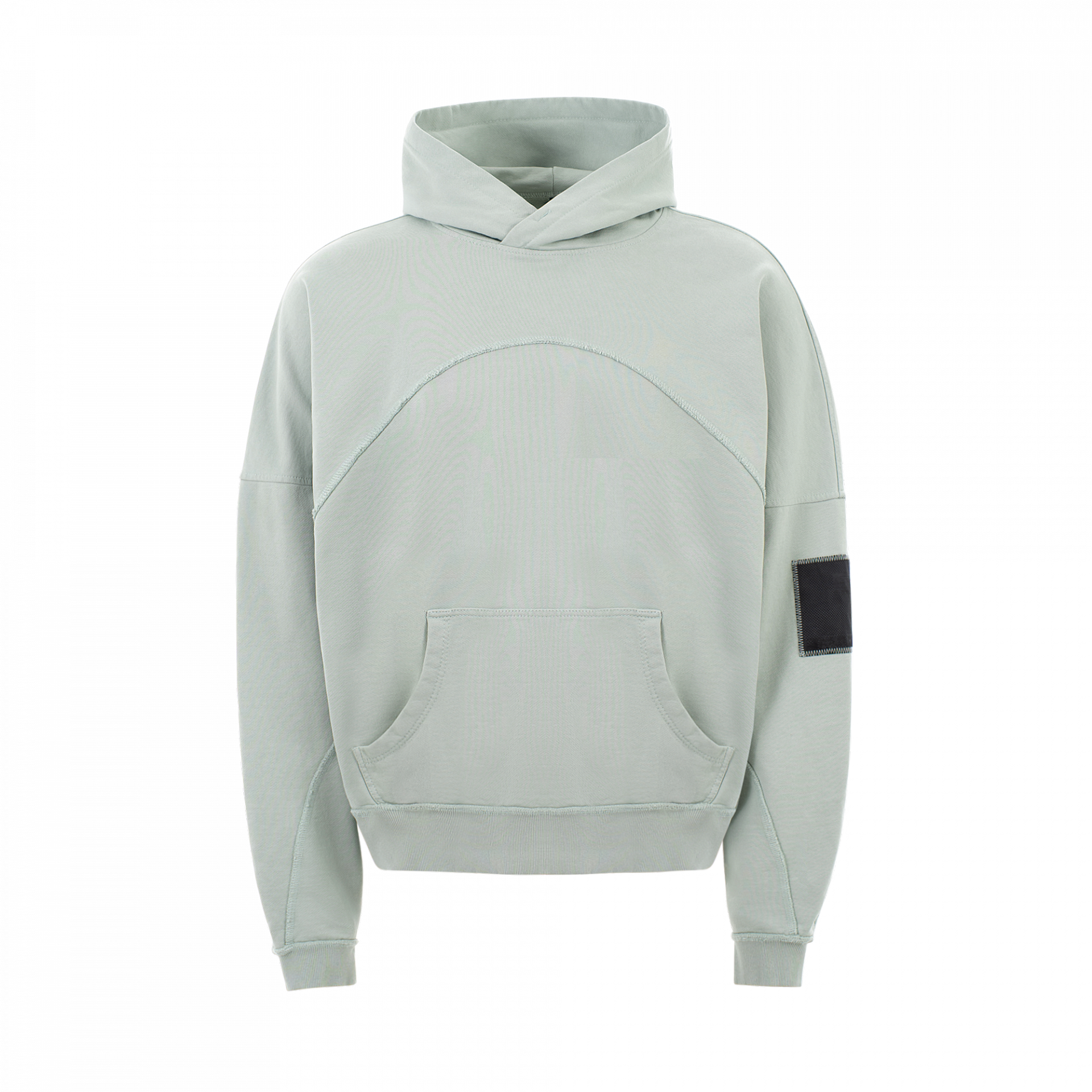 «Waveform» Pale Mint Boxy-Fit Hoodie