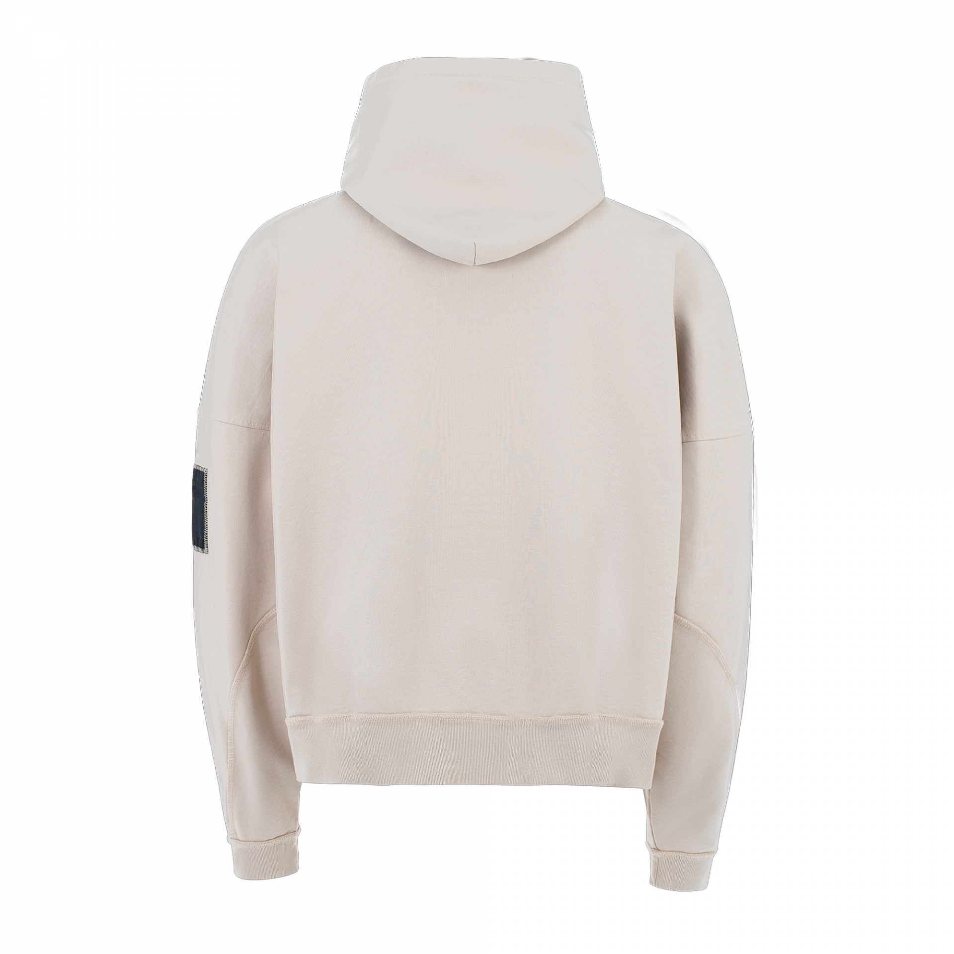 «Waveform» Warm Ivory Boxy-Fit Hoodie