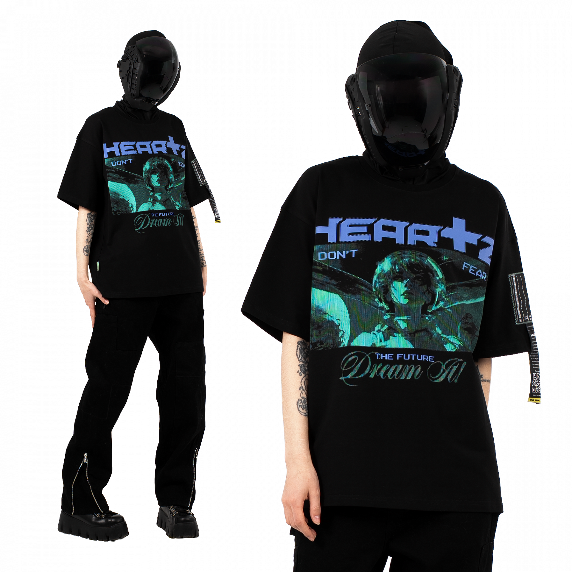 «NO FEAR» Black Boxy T-Shirt