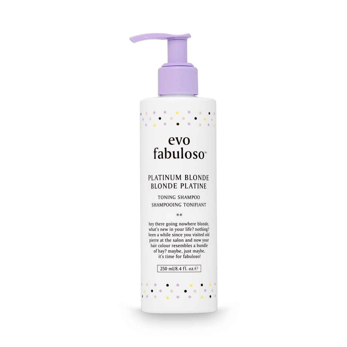 Evo Fabuloso Интенсивный тонирующий шампунь-уход Платинум Блонд Platinum Blonde Toning Shampoo