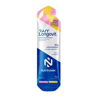 NUTRINOVEX GEL LONGOVIT 360º FRESA PLÁTANO 45G