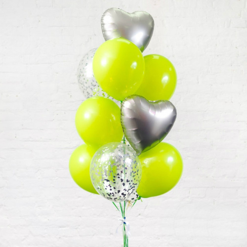 салатовые шары с гелием москва Заказ и доставка шариков Москва. 24/7 Мимо Дутти