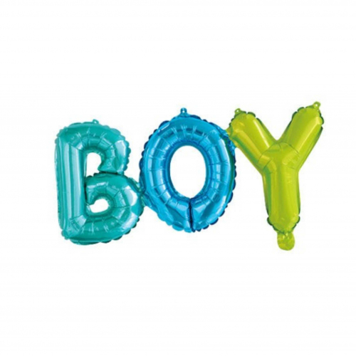 Фольгированный ШАР НАДПИСЬ BOY Шары с гелием от Мимо Дутти. Москва. Круглосуточная доставка!