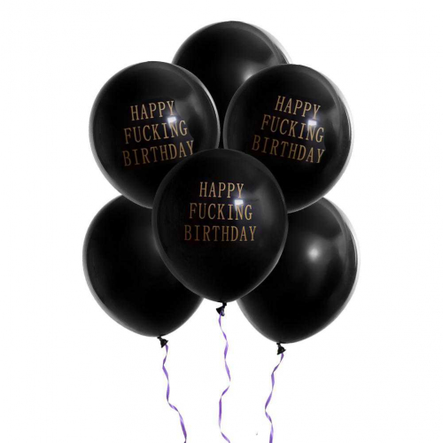 Шары с гелием для вечеринки HAPPY FUCKING BIRTHDAY Шары с гелием от Мимо Дутти. Москва. Круглосуточная доставка!