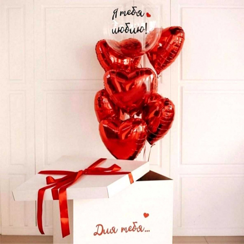 Коробка с шарами-сюрприз Мимо Дутти Москва. Доставка 24/7