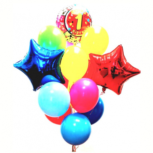 Букет шаров на день рождения купить Шары с гелием от Мимо Дутти. Москва. Круглосуточная доставка!