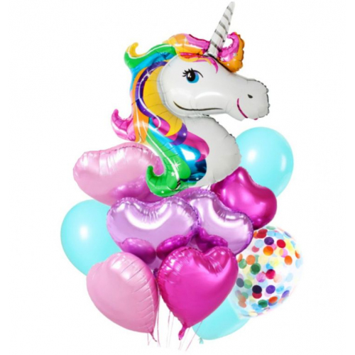 Шары с гелием, сет из шаров с единорогом LEGENDA купить в Москве Заказ шаров с гелием с круглосуточной доставкой. Мимо Дутти, Москва