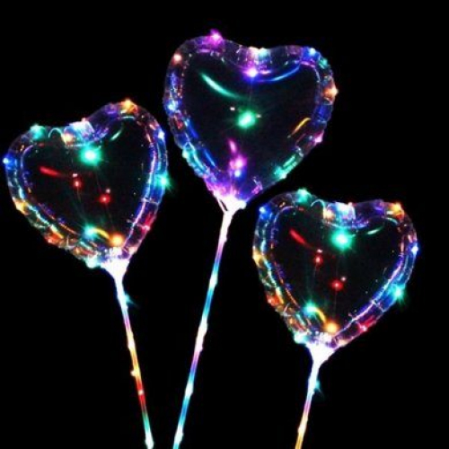 Шар светящийся Сердце ВОВО от МимоДутти Светящиеся шары BOBO купить в Москве в розницу недорого