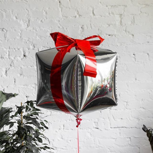 ШАР ПОДАРОК С БАНТОМ Шары с гелием от Мимо Дутти. Москва. Круглосуточная доставка!