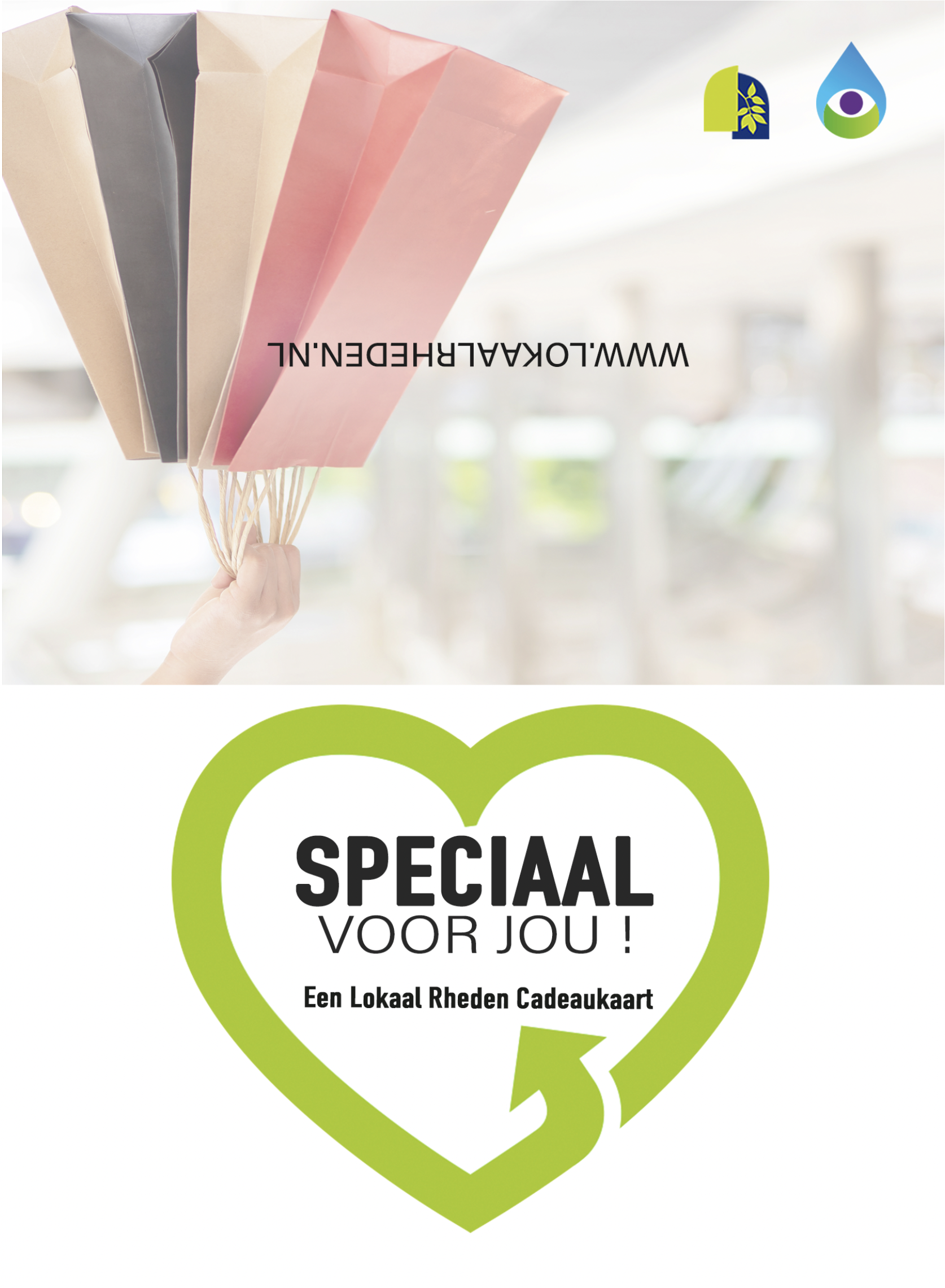 Ontwerp cadeaukaart voor en achterkant Image