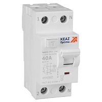 Выключатель дифференциального тока (УЗО) 2п 40А 100мА тип AC 4.5кА OptiDin DM63-2340 УХЛ4 КЭАЗ 343895 Выключатель дифференциального тока (УЗО) 2п 40А 100мА тип AC 4.5кА OptiDin DM63-2340 УХЛ4 КЭАЗ 343895