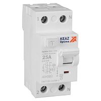 Выключатель дифференциального тока (УЗО) 2п 25А 30мА тип A 4.5кА OptiDin DM63-2225 УХЛ4 КЭАЗ 343912 Выключатель дифференциального тока (УЗО) 2п 25А 30мА тип A 4.5кА OptiDin DM63-2225 УХЛ4 КЭАЗ 343912
