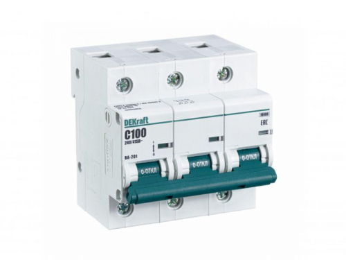 Выключатель автоматический модульный 3п C 100А 10кА ВА-201 SchE 13009DEK Выключатель автоматический модульный 3п C 100А 10кА ВА-201 SchE 13009DEK