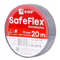 Изолента ПВХ 19мм (рул.20м) серо-стальн. SafeFlex EKF plc-iz-sf-st Изолента ПВХ 19мм (рул.20м) серо-стальн. SafeFlex EKF plc-iz-sf-st