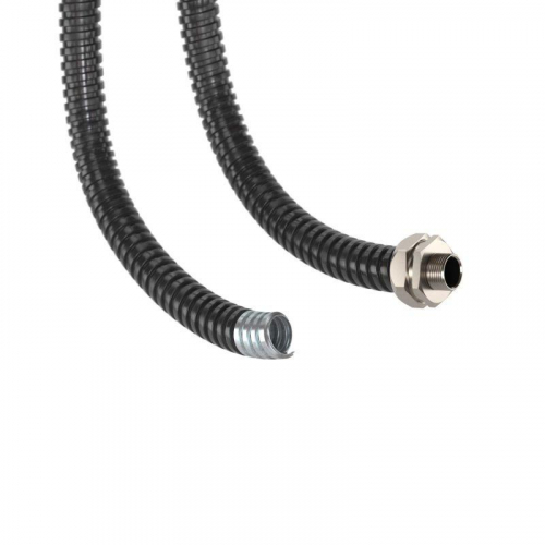 Металлорукав в ПВХ изоляции DN d20мм Dвн.20.5мм Dнар.25.5мм без протяжки черн. (уп.50м) DKC 6071R-020N фото 2 Металлорукав в ПВХ изоляции DN d20мм Dвн.20.5мм Dнар.25.5мм без протяжки черн. (уп.50м) DKC 6071R-020N фото 2