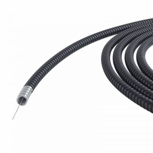 Металлорукав DN 15мм в герметичной ПВХ изоляции Dвн 15.5мм Dнар 19.5 с протяжкой (уп.50м) черн. DKC 6071R-015NP Металлорукав DN 15мм в герметичной ПВХ изоляции Dвн 15.5мм Dнар 19.5 с протяжкой (уп.50м) черн. DKC 6071R-015NP