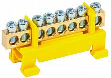 Шина PE "земля" на DIN-изол. "Стойка" ШНИ-6х9-8-С-Ж IEK YNN10-69-8P-K05 Шина PE "земля" на DIN-изол. "Стойка" ШНИ-6х9-8-С-Ж IEK YNN10-69-8P-K05