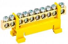 Шина PE "земля" на DIN-изол. "Стойка" ШНИ 6х9-10-С-Ж IEK YNN10-69-10P-K05 Шина PE "земля" на DIN-изол. "Стойка" ШНИ 6х9-10-С-Ж IEK YNN10-69-10P-K05