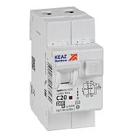 Выключатель автоматический дифференциального тока 2п с защитой от сверхтоков OptiDin D63-22C20-AC-У3 C20 30мА 4.5кА КЭАЗ 328099 Выключатель автоматический дифференциального тока 2п с защитой от сверхтоков OptiDin D63-22C20-AC-У3 C20 30мА 4.5кА КЭАЗ 328099