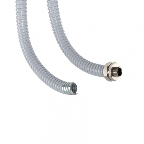 Металлорукав в ПВХ изоляции DN 20мм Dвн.20.5мм Dнар.25.5мм без протяжки сер. (уп.50м) DKC 6071R-020 фото 2 Металлорукав в ПВХ изоляции DN 20мм Dвн.20.5мм Dнар.25.5мм без протяжки сер. (уп.50м) DKC 6071R-020 фото 2