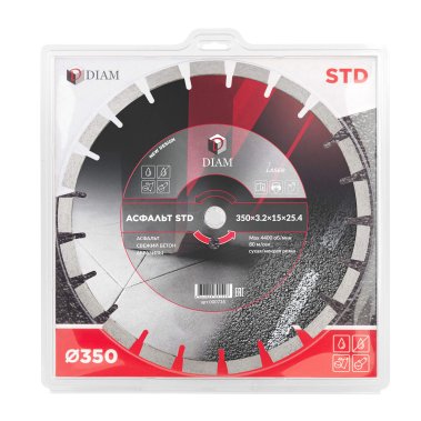 фото Диск алмазный 350 х 3.2 х 15 х 25.4 мм STD (асфальт) DIAM 000735